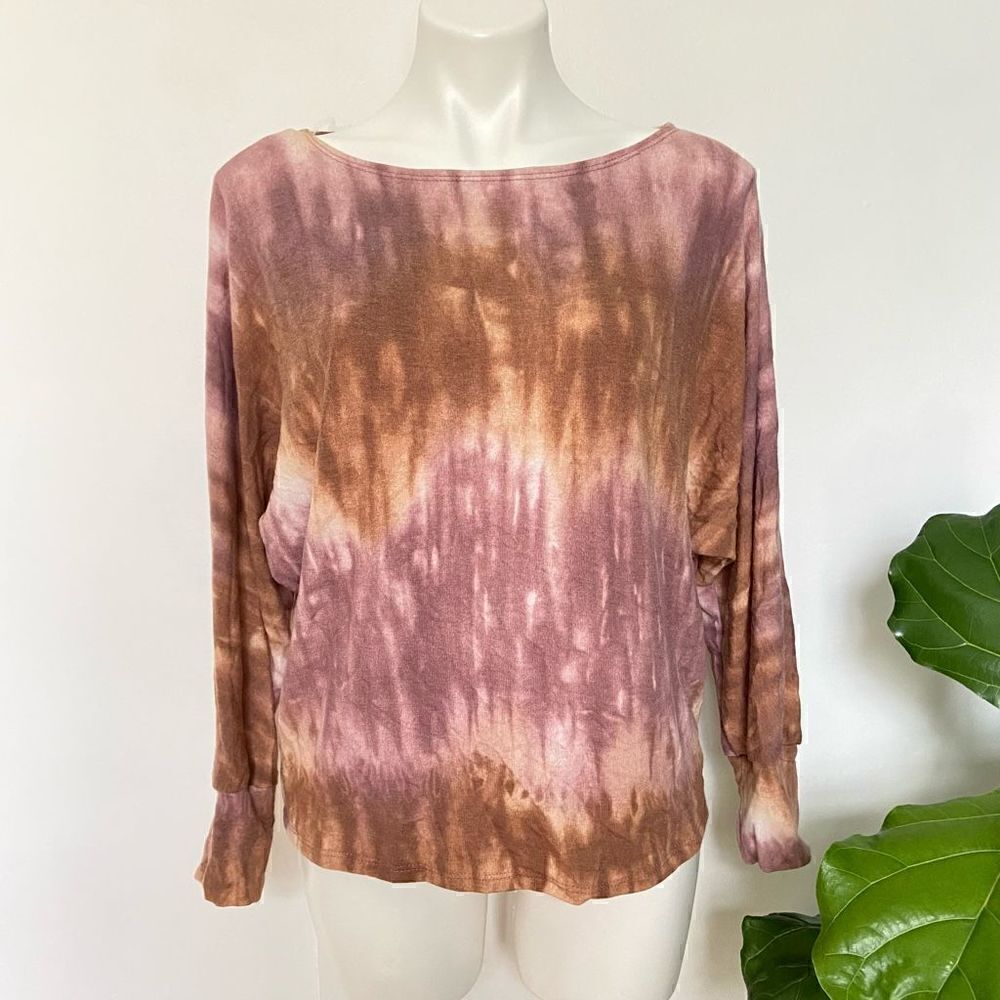Lush Tie Dye Bat wing Long sleeve Top